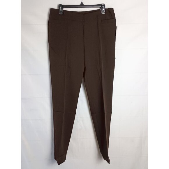 NWT Zac & Rachel Size 10 Chocolate Slim Pants Tummy Control MSRP $59.95 - Picture 1 of 7